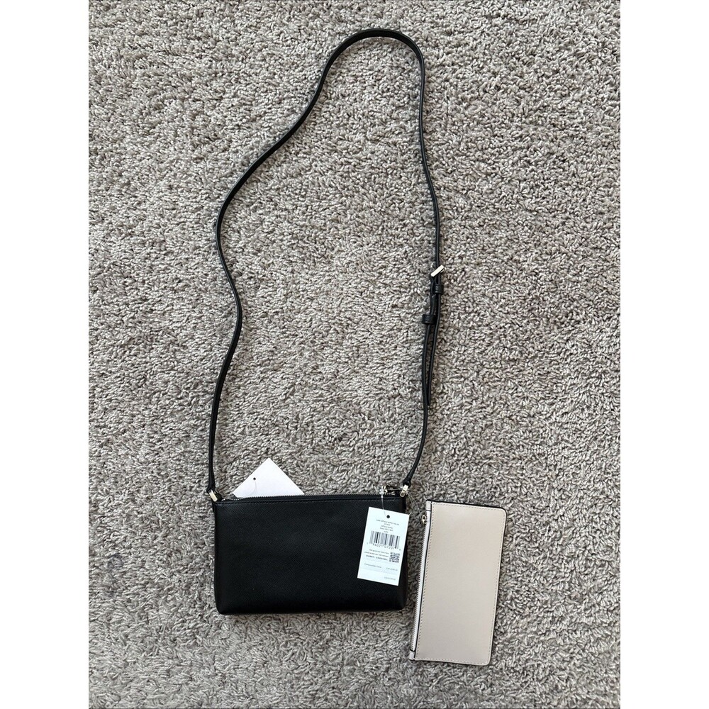 Kate Spade New York Textured Leather Crossbody Bag with Removable Pouch New - Picture 6 of 9